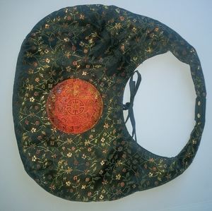 Rampage, satin, asian print, black hand bag